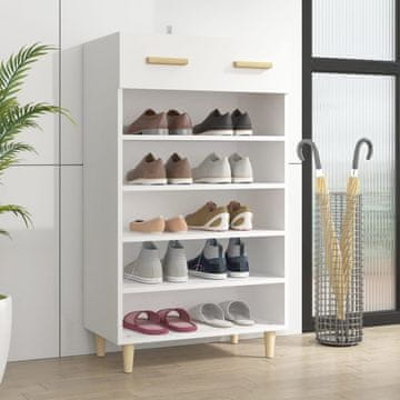 Vidaxl vidaXL Omarica za čevlje bela 60x35x105 cm lesena