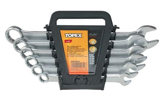 Topex Komplet 6-delnih odprtih ključev 8-17 mm premium