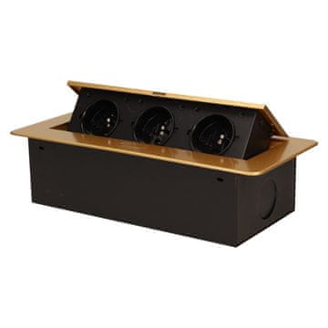 shumee UTTAG MONTERADE I BORDSKIVAN 3X2P+Z PLAT FRÄST KANT GULD - ON-AE-1336/C