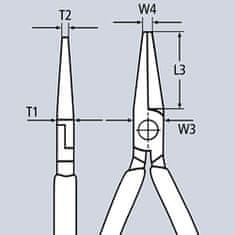 Knipex Montažne klešče z ravnim nosom in prečnim profilom 280 mm