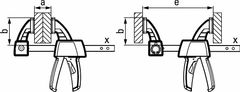 Bessey UNIVERZALNA OBJEMKA 900/80 MM ENOROČNA HITRO SPROŠČALNA - EZS90-8