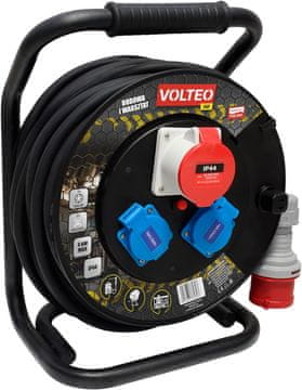 Greatstore Podaljševalni kabel za velike obremenitve 20 m h07rn-f 5*1,5 mm 2x16a, 1x16a/5p