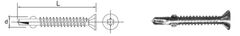 Greatstore Pocinkani samovrtalni vijak torx t30 6,3 * 70 mm