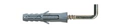 Greatstore Razširitveni vijak z ravnim kavljem 12/8 mm