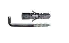 Greatstore Razširitveni vijak z ravnim kavljem 12/8 mm