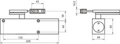 Greatstore Vratni zapornik sts-2000 bele barve