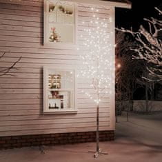 shumee LED bela breza toplo bela 672 LED lučk 400 cm