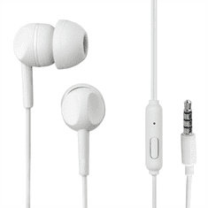 Hama Thomsonove slušalke z mikrofonom EAR3005, silikonske slušalke, bele