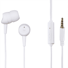 Hama slušalke z mikrofonom Basic4Phone, ušesne čepke, bele