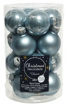 shumee Modre kroglice za božično drevo, set 16 kroglic, 3,5 cm