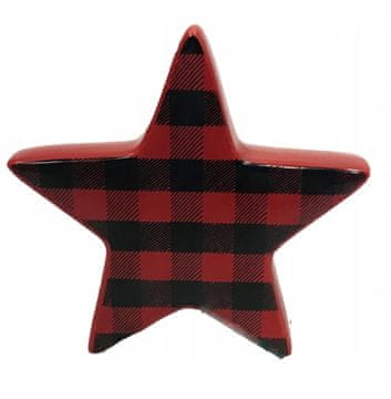 shumee Keramična božična zvezda 11 cm rdeča