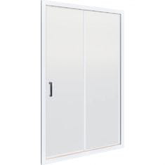 Armal Tuš vrata drsna DOMINO 110X200, beli profili, mat steklo, 6mm 
