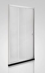 Armal Tuš vrata trodelna DOMINO, 100X200 beli profili, mat steklo, 6mm 