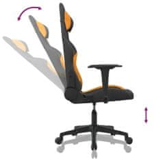 Vidaxl Gaming stol črno in oranžno blago