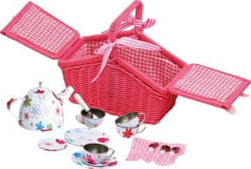 Small foot majhna noga Pink košara za piknik s pripomočki