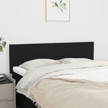 Vidaxl vidaXL Vzglavja za posteljo, 2 kosa, črna, 72x5x78/88 cm, blago