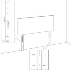 Vidaxl Posteljno vzglavje modro 80x5x78/88 cm blago