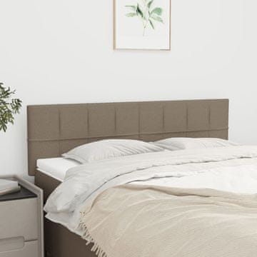 Vidaxl vidaXL Vzglavja za posteljo, 2 kosa, taupe, 72x5x78/88 cm, blago