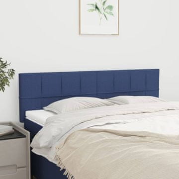 Vidaxl vidaXL Vzglavja za posteljo, 2 kosa, modra, 72x5x78/88 cm, blago