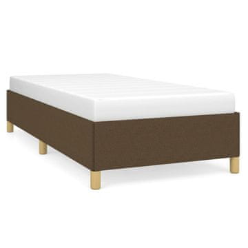 Vidaxl Posteljni okvir brez vzmetnice temno rjav 80x200 cm blago