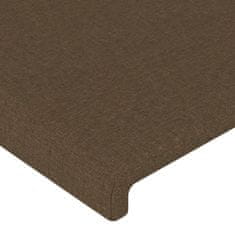 Vidaxl Posteljno vzglavje 2 kosa temno rjavo 100x5x78/88 cm blago