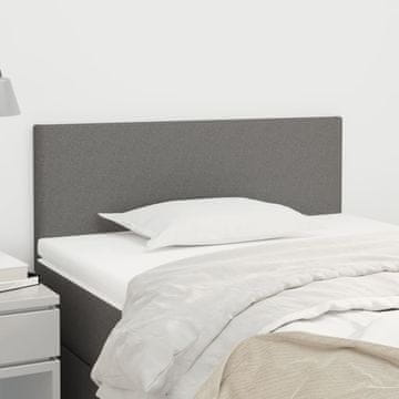 Vidaxl vidaXL Vzglavje za posteljo temno sivo 100x5x78/88 cm blago