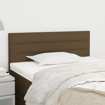 Vidaxl vidaXL Vzglavje postelje temno rjavo 100x5x78/88 cm blago