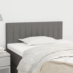 shumee vidaXL Posteljno vzglavje temno sivo 100x5x78/88 cm blago