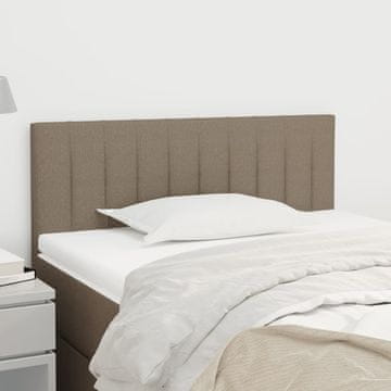 Vidaxl vidaXL Vzglavje za posteljo, sivo-rjavo, 100x5x78/88 cm, blago