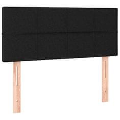 Vidaxl Box spring postelja z vzmetnico črn 120x200 cm blago