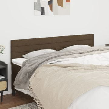 Vidaxl vidaXL Vzglavja za posteljo, 2 kosa, temno rjava, 100x5x78/88 cm blago