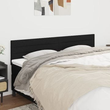 Vidaxl vidaXL Vzglavja za posteljo, 2 kosa, črna, 100x5x78/88 cm, blago