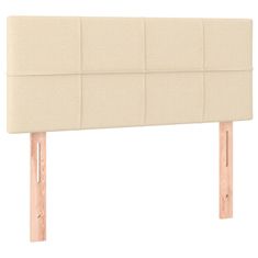Vidaxl Box spring postelja z vzmetnico krem 100x200 cm blago