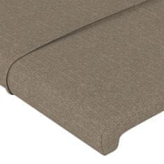 Vidaxl Posteljno vzglavje 2 kosa taupe 90x5x78/88 cm blago