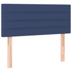 Vidaxl Box spring postelja z vzmetnico modra 100x200 cm blago