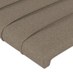 Vidaxl Posteljno vzglavje 2 kosa taupe 90x5x78/88 cm blago