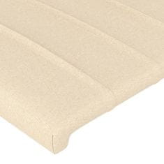 Vidaxl vidaXL Vzglavje postelje s krilci, kremne barve, 83x16x78/88 cm, blago