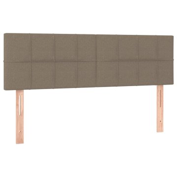 Vidaxl Posteljno vzglavje taupe 144x5x78/88 cm blago