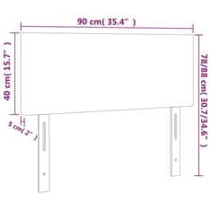 Vidaxl Posteljno vzglavje rjavo 90x5x78/88 cm umetno usnje