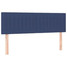 Vidaxl Posteljno vzglavje 2 kosa modro 72x5x78/88 cm blago