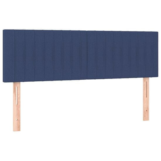 Vidaxl Posteljno vzglavje 2 kosa modro 72x5x78/88 cm blago
