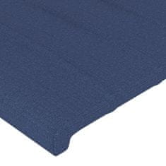 Vidaxl Posteljno vzglavje 2 kosa modro 80x5x78/88 cm blago