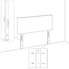 Vidaxl Posteljno vzglavje 2 kosa svetlo siv 90x7x78/88 cm blago