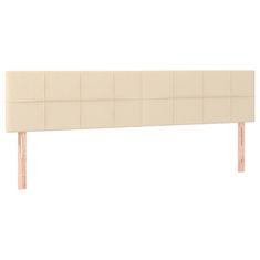 Vidaxl Box spring postelja z vzmetnico krem 200x200 cm blago