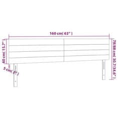 Vidaxl Posteljno vzglavje 2 kosa temno siv 80x5x78/88 cm blago