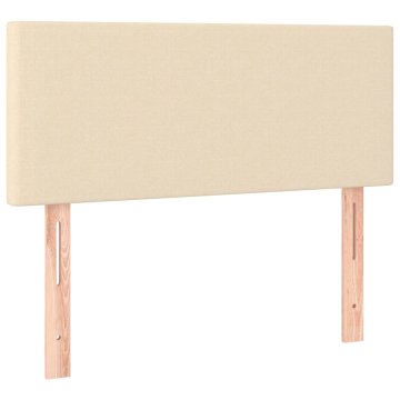 Vidaxl Posteljno vzglavje krem 80x5x78/88 cm blago
