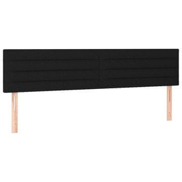 Vidaxl Posteljno vzglavje črna 160x5x78/88 cm blago