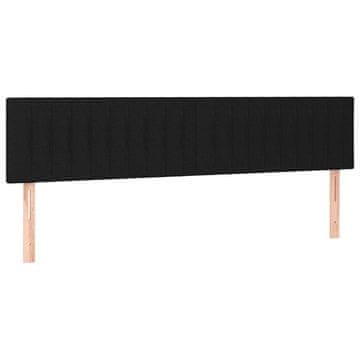Vidaxl Posteljno vzglavje črna 160x5x78/88 cm blago