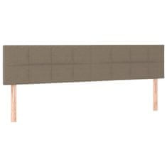 Vidaxl Box spring postelja z vzmetnico taupe 160x200 cm blago