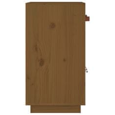 Vidaxl Komoda medeno rjava 65,5x40x75 cm trdna borovina
